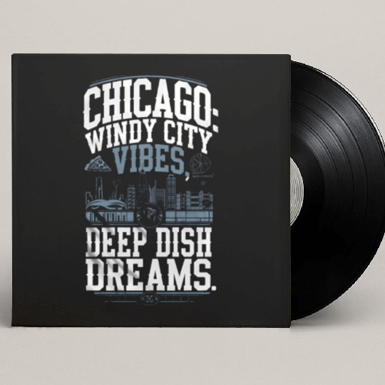 Chicago: Windy City Vibes, Deep Dish Dreams Custom Vinyl Record Sleeves