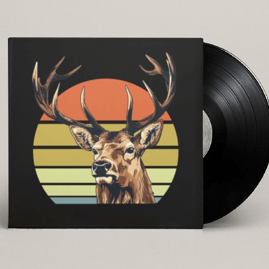Hunting Elk Deer Funny Hunter Custom Vinyl Record Sleeves