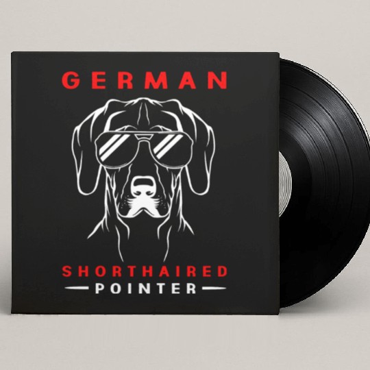 Dog With Sunglasses German Shorthaired Pointer Dog Custom Vinyl Record Sleeves