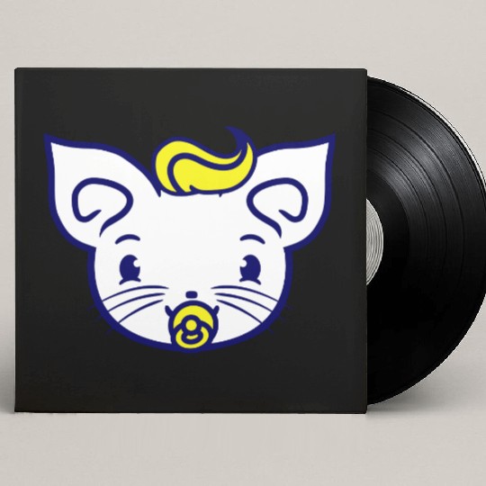 Baby Cat Cute Pacifier Kitten Toddler Child Face Custom Vinyl Record Sleeves