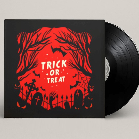 Trick or Treat Graveyard Custom Vinyl Record Sleeves