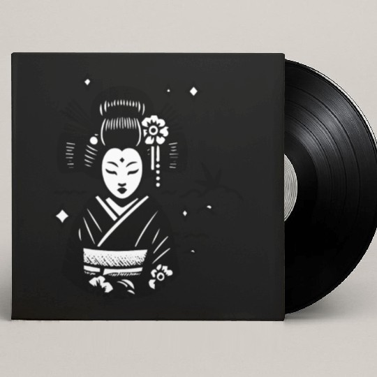 Japanese Geisha Custom Vinyl Record Sleeves