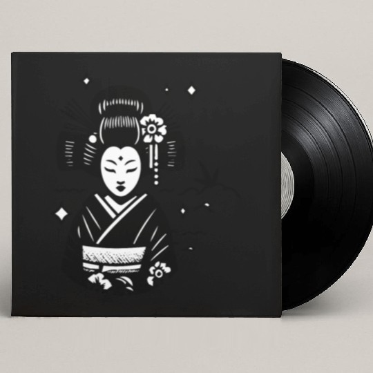 Japanese Geisha Custom Vinyl Record Sleeves