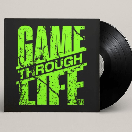 Game Through Life Neon Green Custom Vinyl Record Sleeves