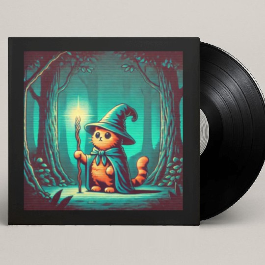 Wizard Cat Custom Vinyl Record Sleeves