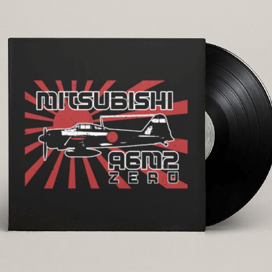 Reliving History: Legendary Japanese Plane of WW2 Custom Vinyl Record Sleeves
