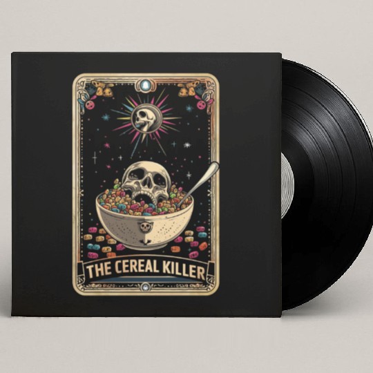 Cereal Killer Tarot Card Horror Movies True Crime Custom Vinyl Record Sleeves