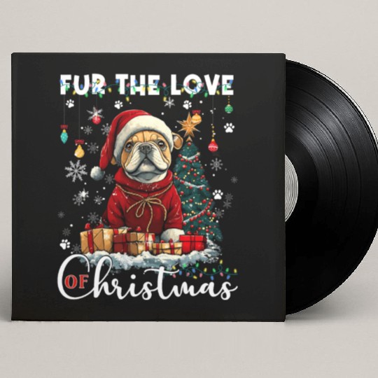 French Bulldog Christmas Tree Decoration Dog Lover Custom Vinyl Record Sleeves