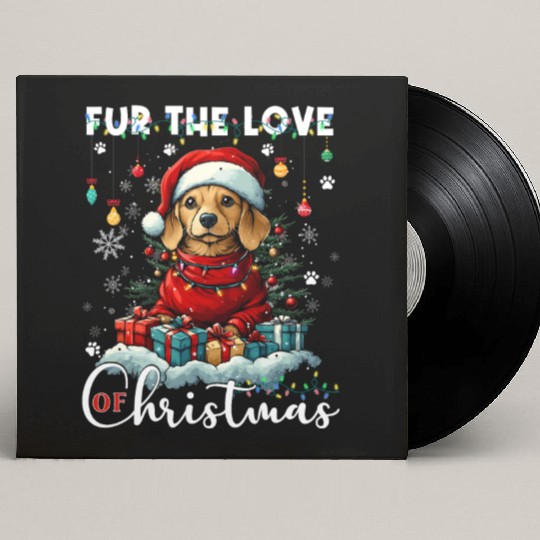 Dachshund Christmas Tree Lights Decorations Dog Custom Vinyl Record Sleeves