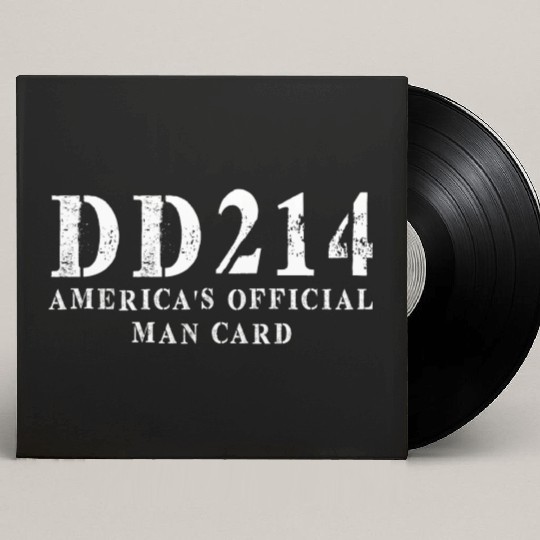 DD214 America s Official Man Card Custom Vinyl Record Sleeves