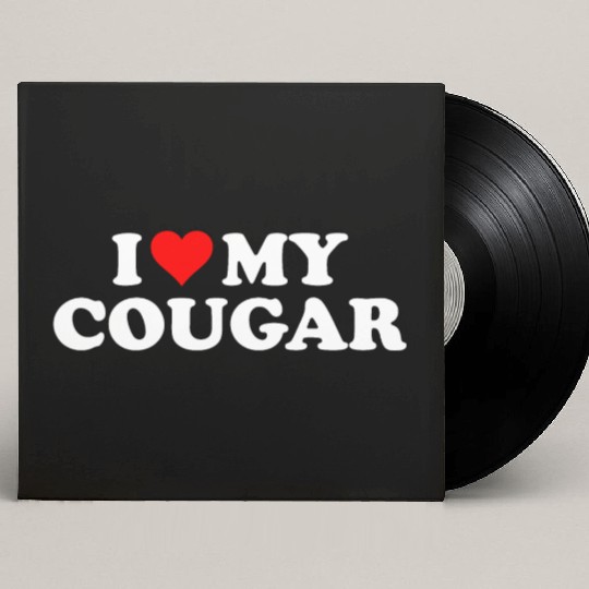 I Love Cougars Cougar Humor Valentine's Day 3BK1 Custom Vinyl Record Sleeves