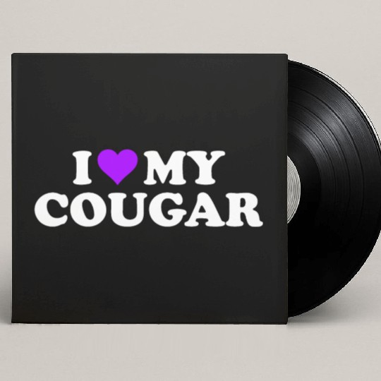 I Love Cougars Cougar Humor Valentine's Day 3BK4 Custom Vinyl Record Sleeves