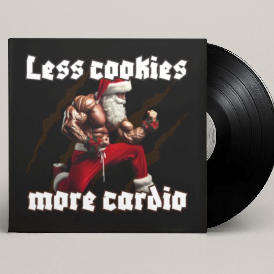 Muscle Santa Custom Vinyl Record Sleeves – Christmas Workout Apparel