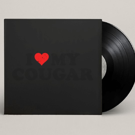 I Love Cougars Cougar Humor Valentine's Day 4WH1 Custom Vinyl Record Sleeves