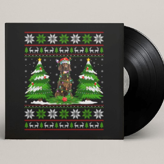Irish Setter Dog Christmas Tree Lights Custom Vinyl Record Sleeves