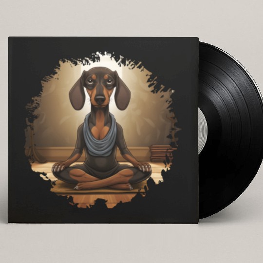 Dachshund Yoga Custom Vinyl Record Sleeves