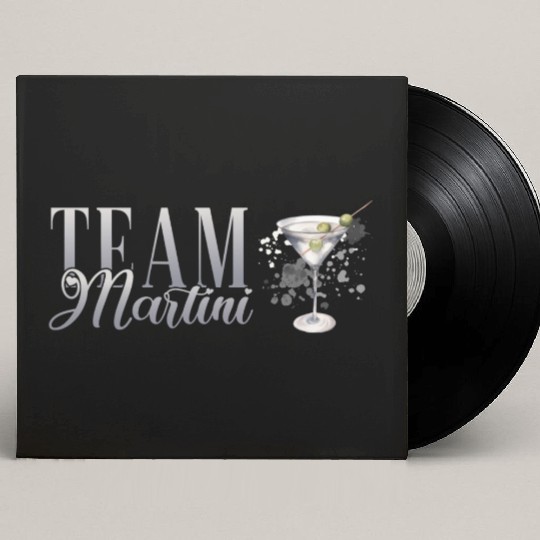 Team Martini Cocktail Bartender Custom Vinyl Record Sleeves