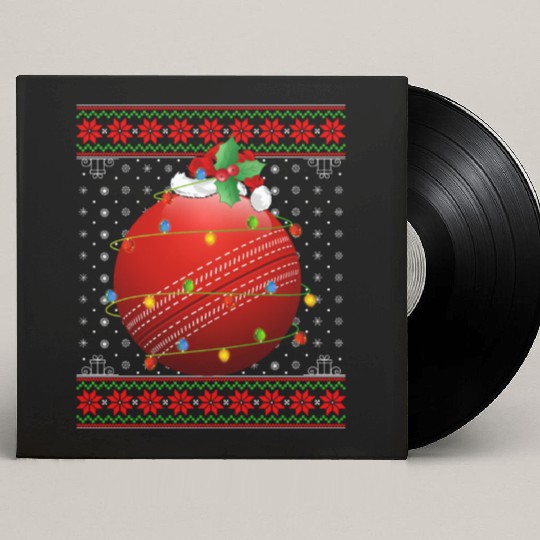 Cricket Player Christmas Custom Vinyl Record Sleeves