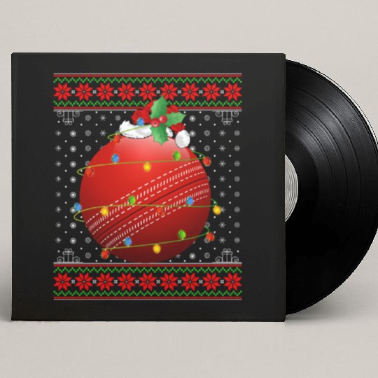 Cricket Player Christmas Custom Vinyl Record Sleeves