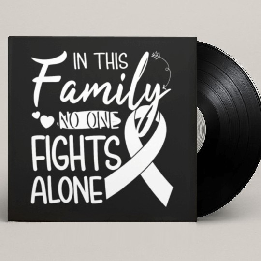 No one fights alone Lung Cancer Awareness Month Custom Vinyl Record Sleeves