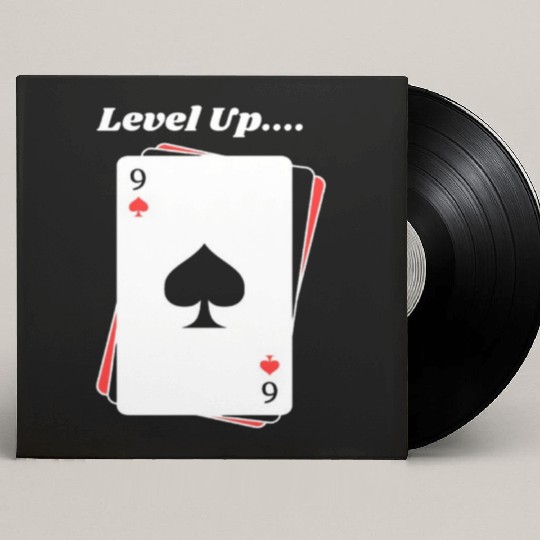 BLACK Men Custom Vinyl Record Sleeves For Game Card lovers - LEVEL UP