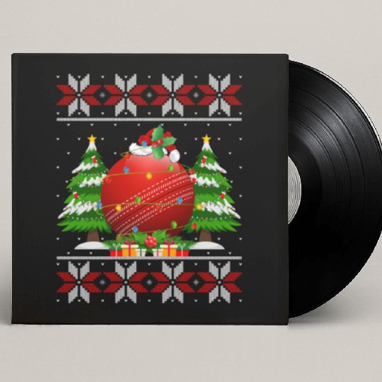 Cricket Ball Christmas Custom Vinyl Record Sleeves