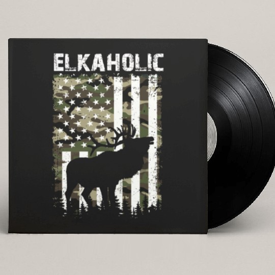 Elk Hunting Elkaholic Hunters Custom Vinyl Record Sleeves