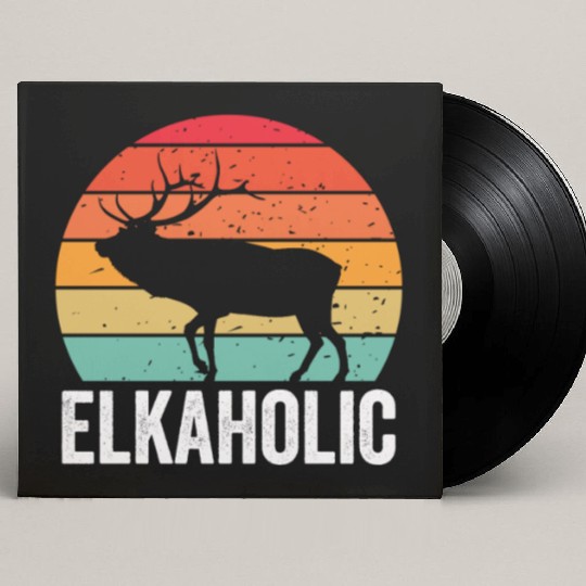 Elk Hunting Elkaholic Hunters Custom Vinyl Record Sleeves