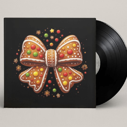 Gingerbread Coquette, Christmas Retro Custom Vinyl Record Sleeves
