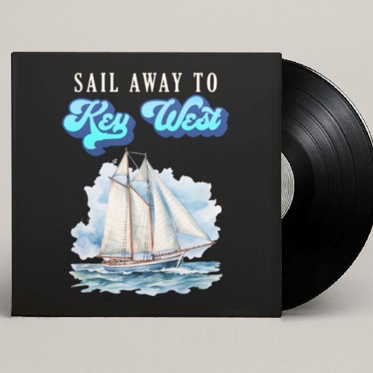 SAIL AWAY TO KEY-WEST Florida Keys Sunshine-State Custom Vinyl Record Sleeves