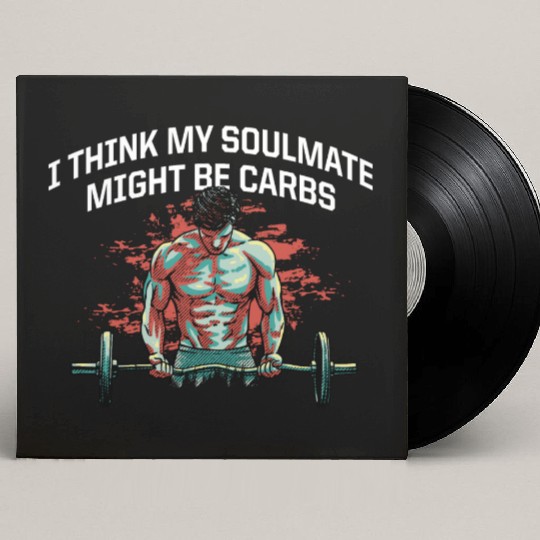 My Soulmate Might Be Carbs Funny Workout Humor Gym Custom Vinyl Record Sleeves