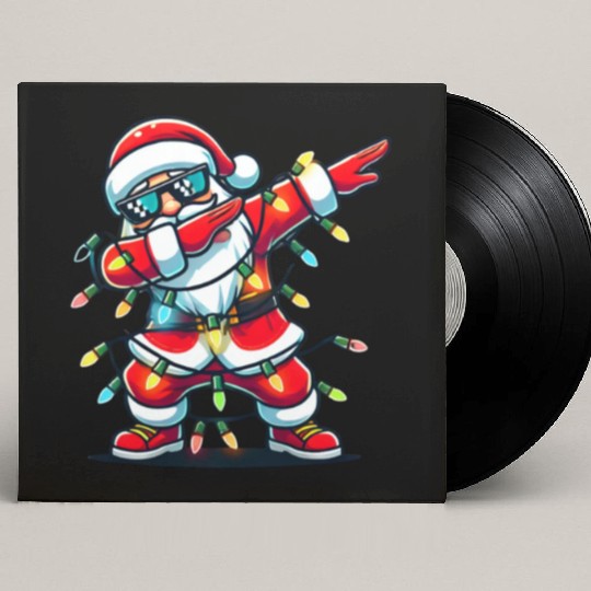 Dabbing Santa Christmas Custom Vinyl Record Sleeves