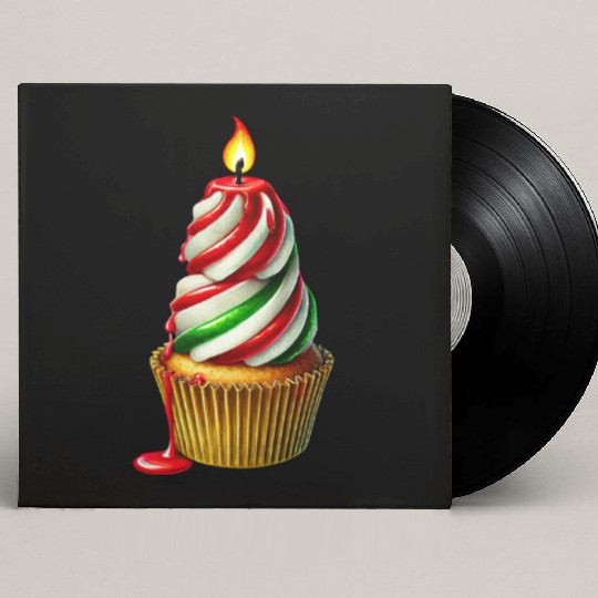 Christmas ice cream, Merry Christmas Custom Vinyl Record Sleeves