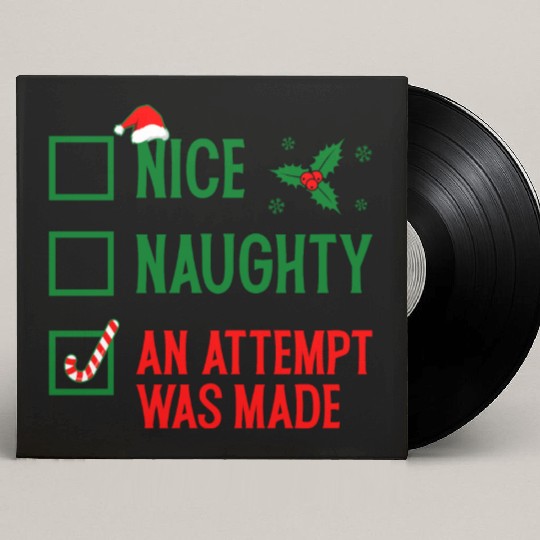 Nice Naughty Checklist - Funny Christmas Custom Vinyl Record Sleeves