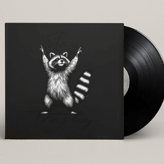 Stay Trashy Raccoon squad Custom Vinyl Record Sleeves