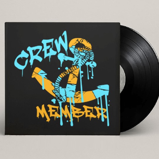 Sailing Crew Member Anchor Graffiti Spray Drops Custom Vinyl Record Sleeves