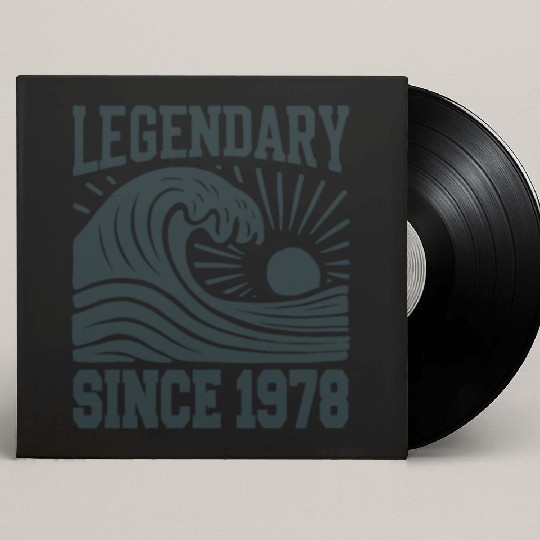 Legendary Since 1978 Birthday Vibes Custom Vinyl Record Sleeves