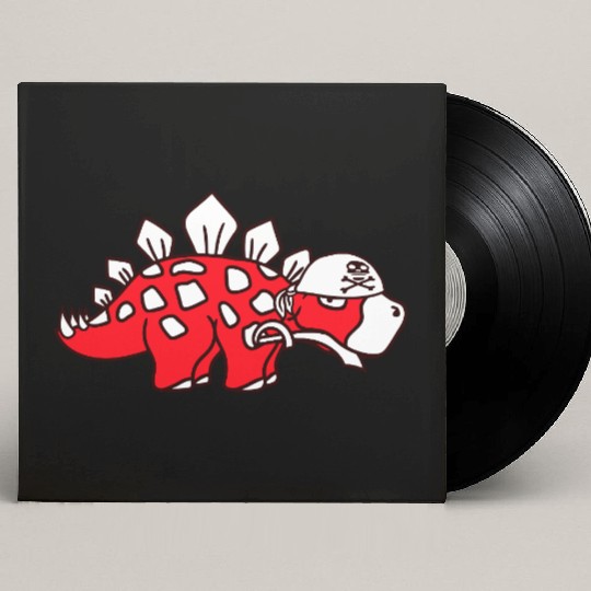 Stegosaurus Dinosaur Sabre Pirate Captain Dino Fun Custom Vinyl Record Sleeves