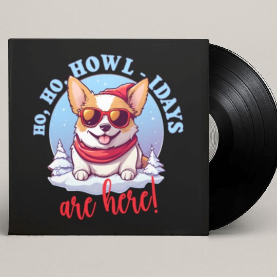 Pembroke Welsh Corgi In Winter, Sweet Illustration Custom Vinyl Record Sleeves