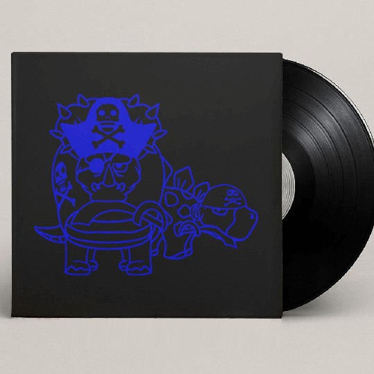 Triceratops Stegosaurus 2 Dinosaur Pirates Dinos Custom Vinyl Record Sleeves