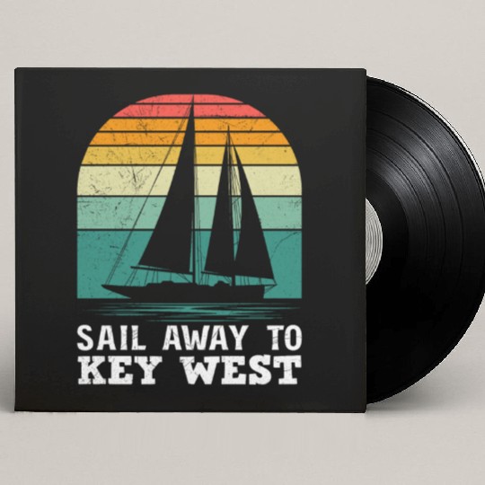 Florida SAIL AWAY TO KEY-WEST Florida Keys Custom Vinyl Record Sleeves