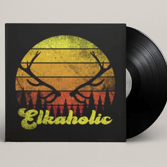Elk Hunting Elkaholic Hunters Custom Vinyl Record Sleeves