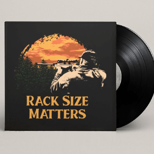 Rack Size Matters Deer Hunting Elk Hunter Memes Da Custom Vinyl Record Sleeves