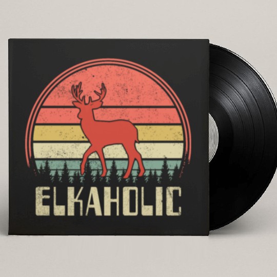 Elk Hunting Elkaholic Hunters Custom Vinyl Record Sleeves