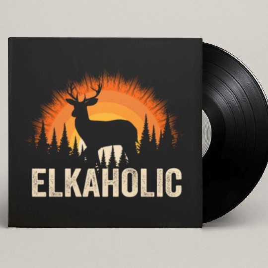 Elk Hunting Elkaholic Hunters Custom Vinyl Record Sleeves
