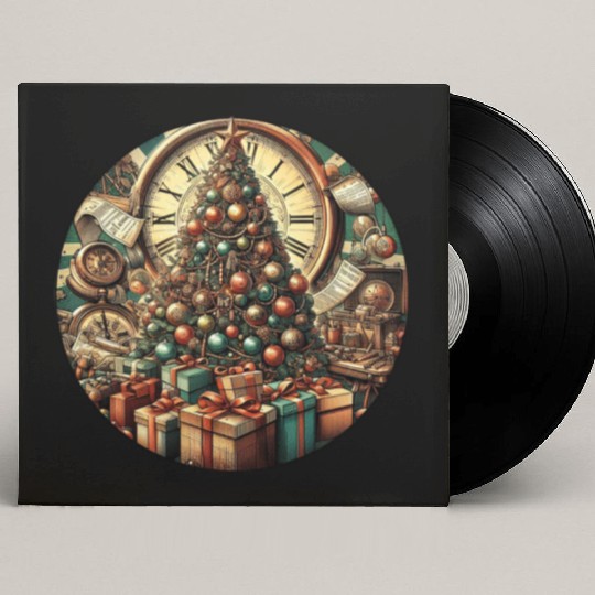 Reindeer Snowball Fight Christmas Fun Custom Vinyl Record Sleeves