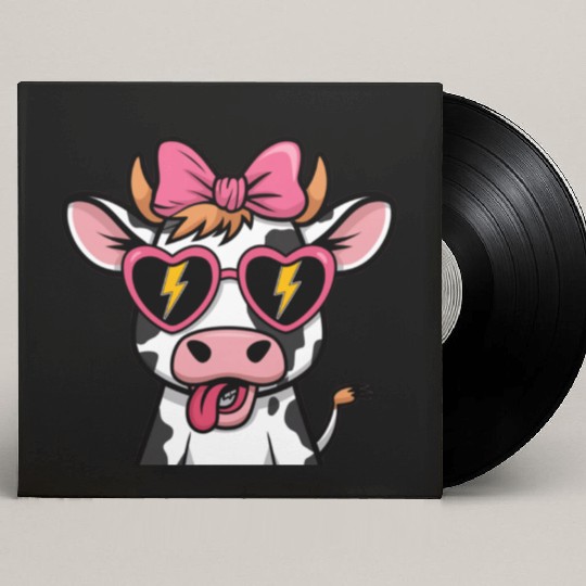 Cow Valentine s Day Custom Vinyl Record Sleeves