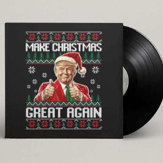 Make Christmas Great Again Xmas Funny Trump Custom Vinyl Record Sleeves