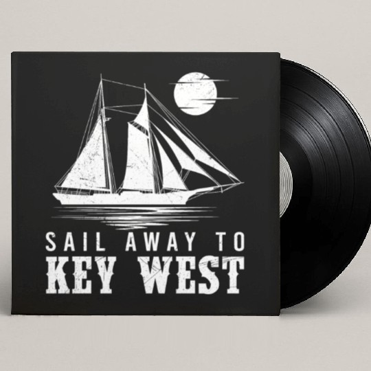 Florida SAIL AWAY TO KEY-WEST Florida Keys Custom Vinyl Record Sleeves