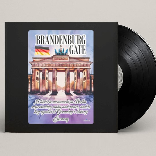 Brandenburg Gate A historic monument in Germany V2 Custom Vinyl Record Sleeves